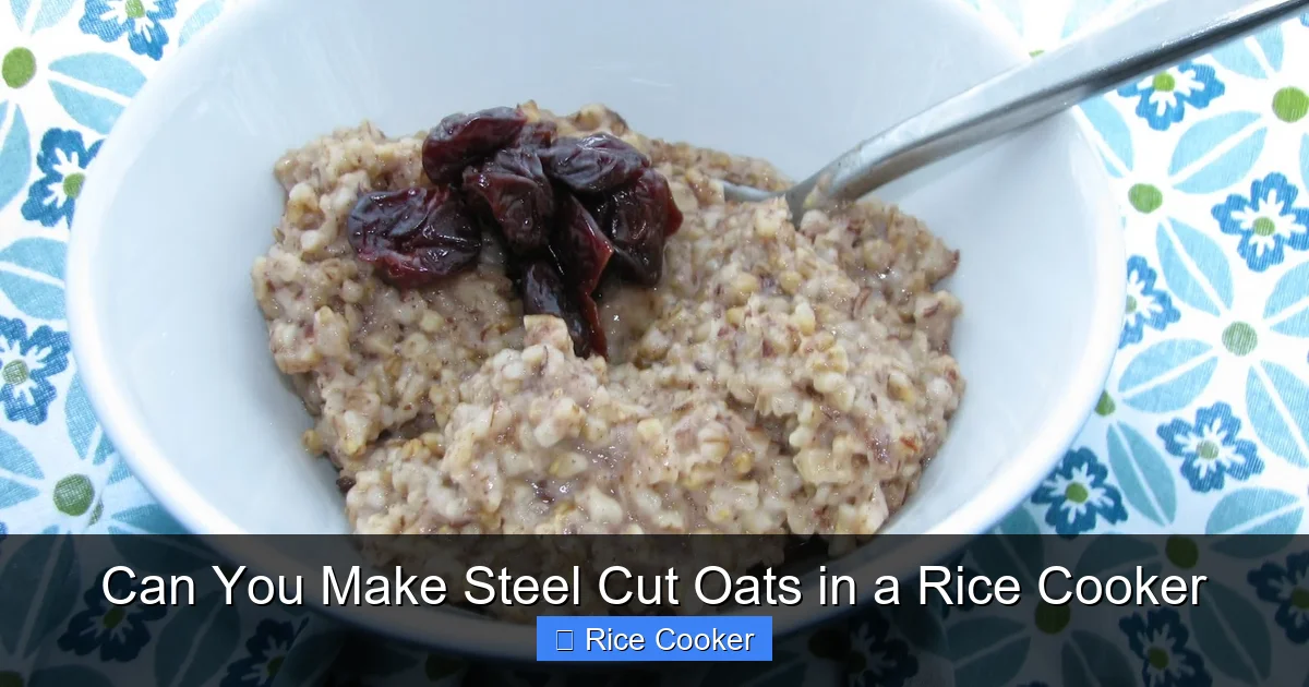 Can You Make Steel Cut Oats in a Rice Cooker