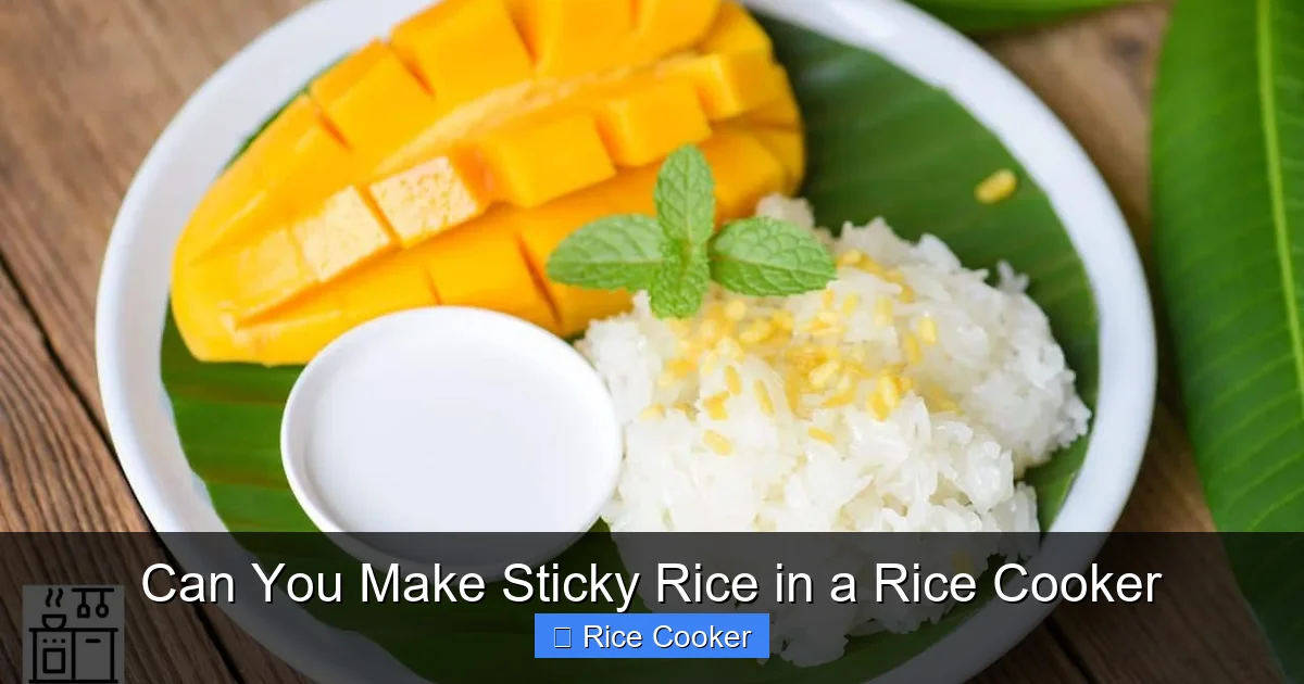 Can You Make Sticky Rice in a Rice Cooker