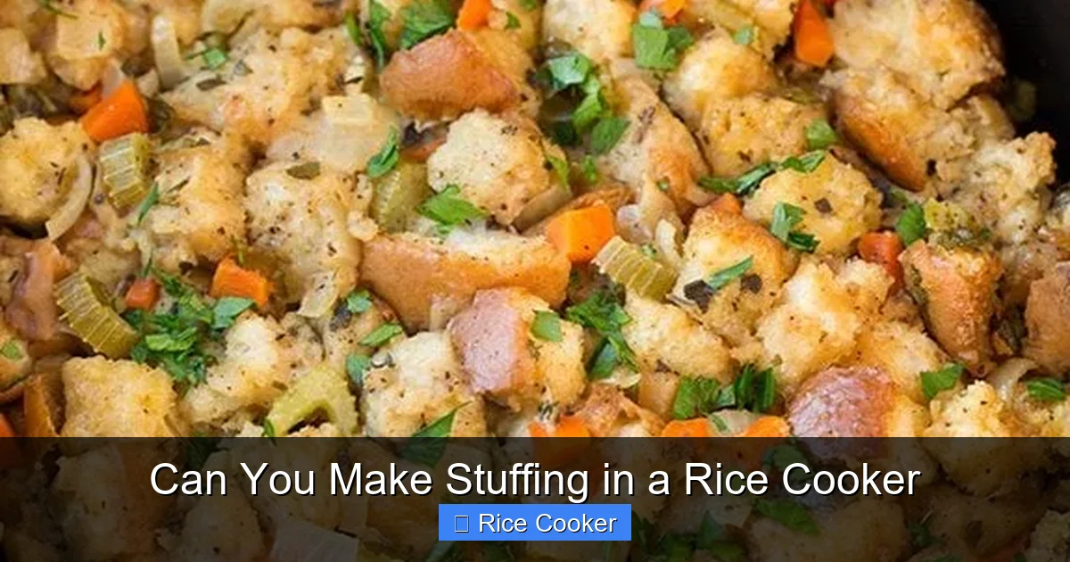 Can You Make Stuffing in a Rice Cooker
