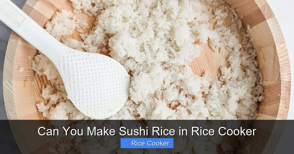 Can You Make Sushi Rice in Rice Cooker