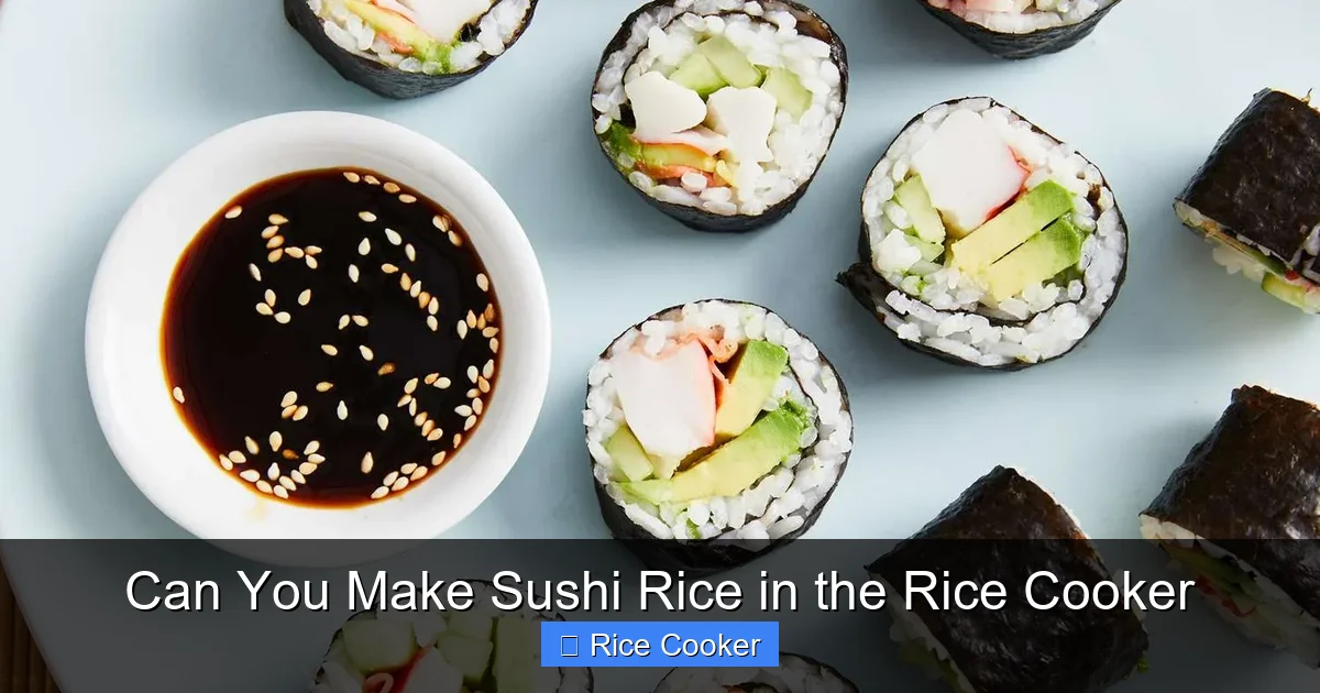 Can You Make Sushi Rice in the Rice Cooker