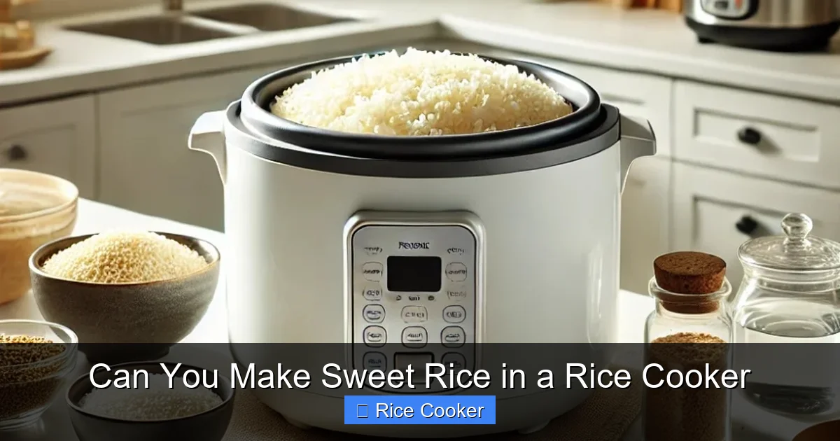 Can You Make Sweet Rice in a Rice Cooker
