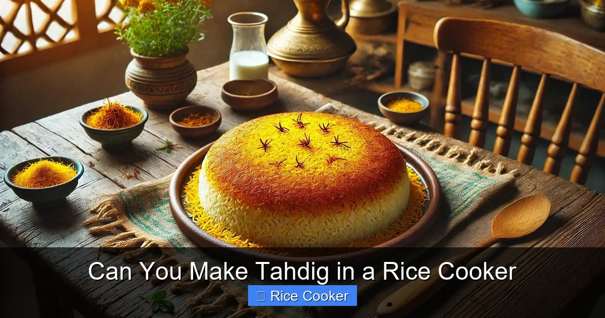 Can You Make Tahdig in a Rice Cooker