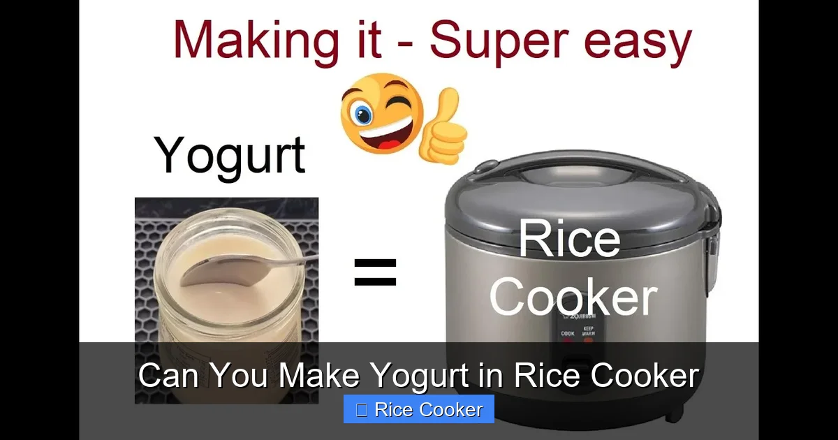 Can You Make Yogurt in Rice Cooker