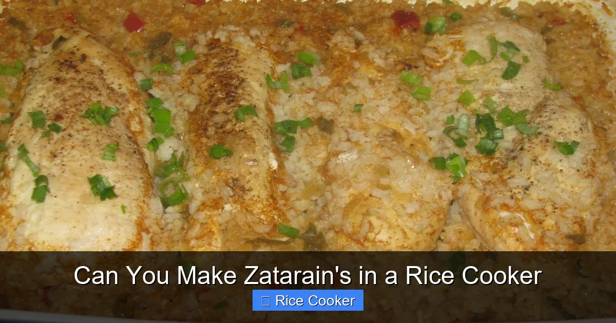 Can You Make Zatarain's in a Rice Cooker