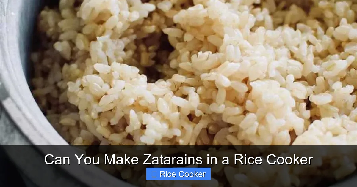 Can You Make Zatarains in a Rice Cooker
