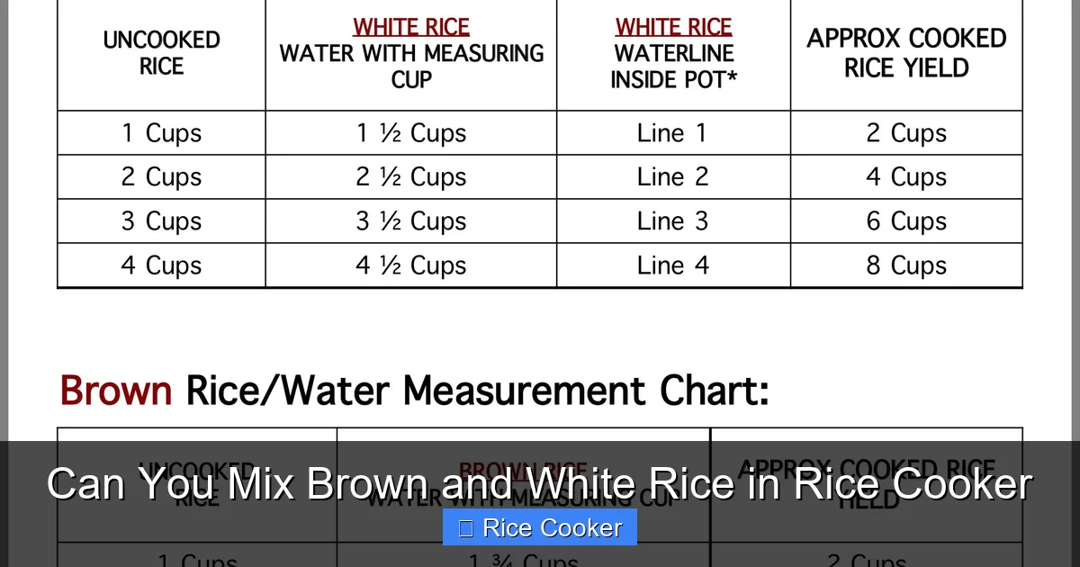 Can You Mix Brown and White Rice in Rice Cooker