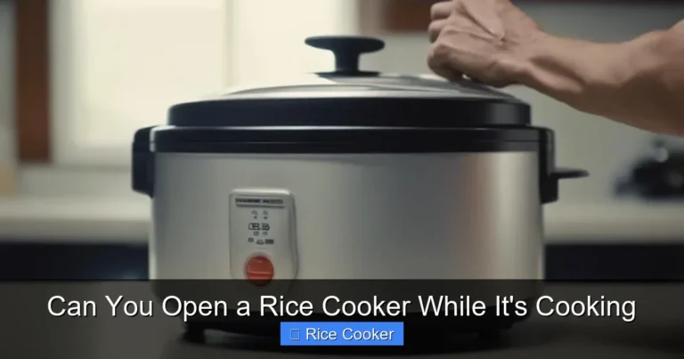 Can You Open a Rice Cooker While It's Cooking