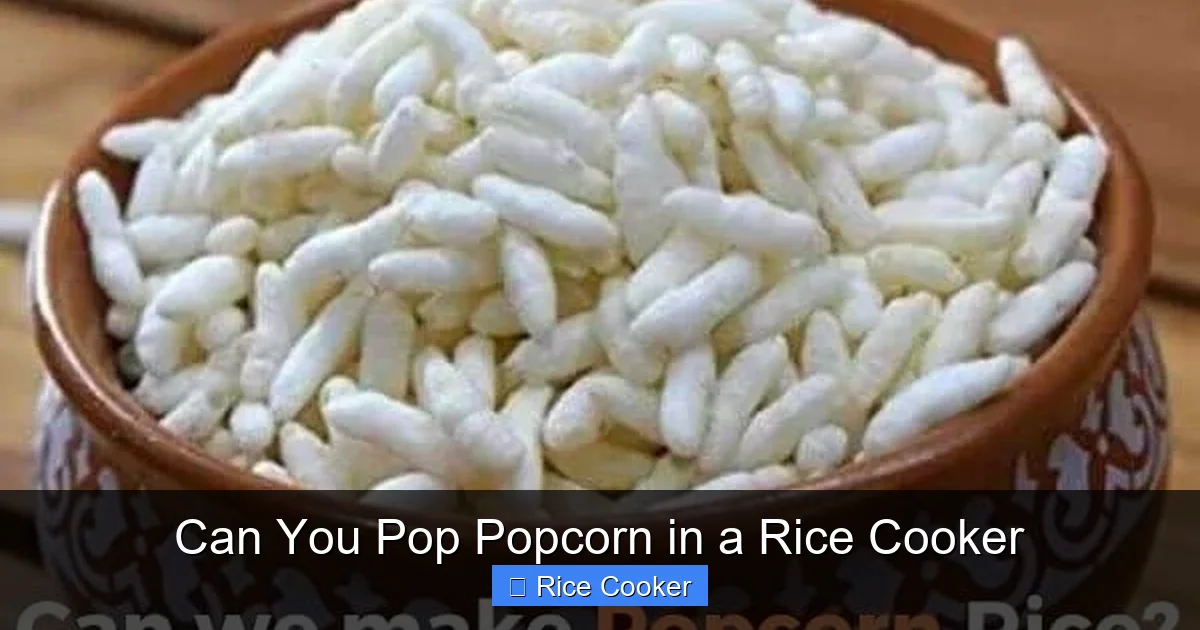 Can You Pop Popcorn in a Rice Cooker