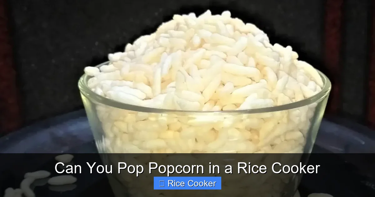 Can You Pop Popcorn in a Rice Cooker