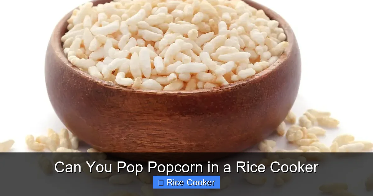Can You Pop Popcorn in a Rice Cooker