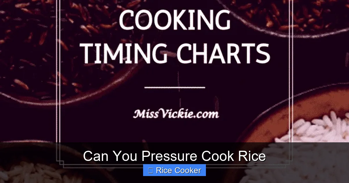 Can You Pressure Cook Rice