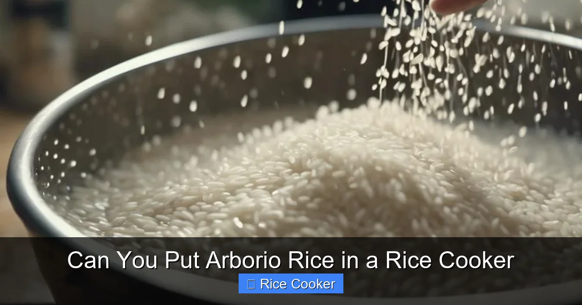 Can You Put Arborio Rice in a Rice Cooker