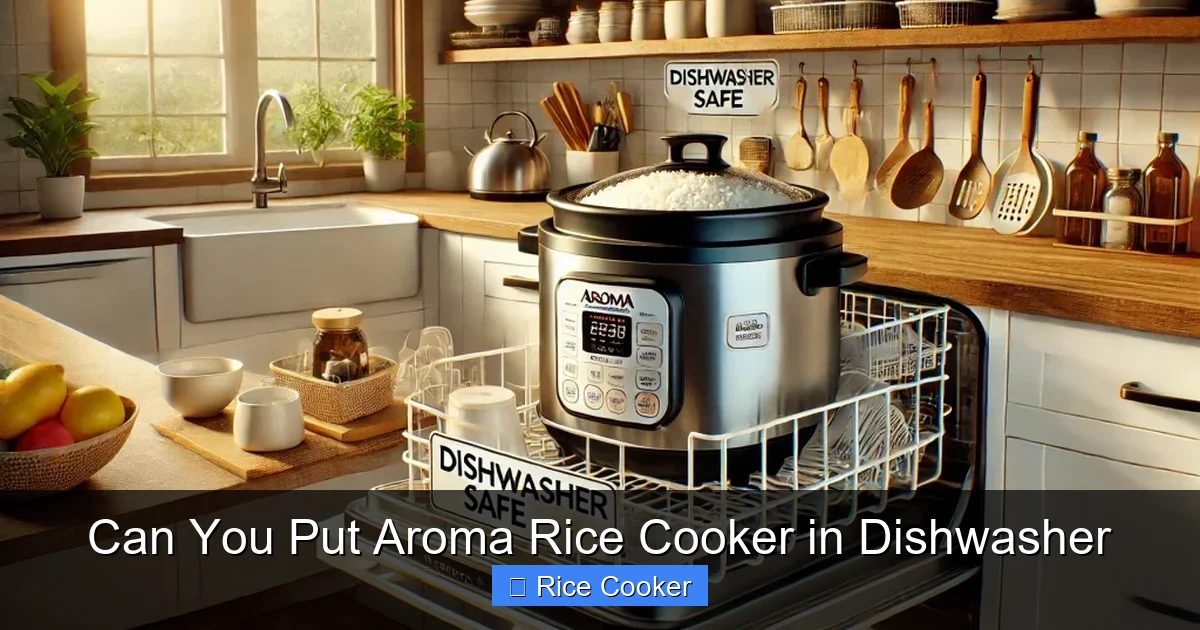 Can You Put Aroma Rice Cooker in Dishwasher