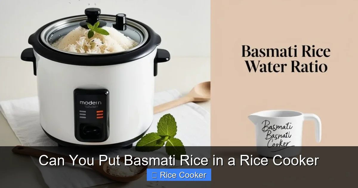 Can You Put Basmati Rice in a Rice Cooker