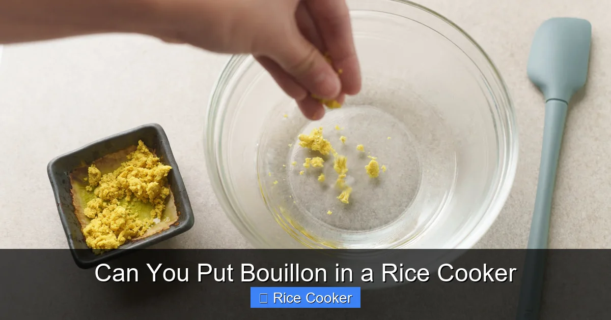 Can You Put Bouillon in a Rice Cooker