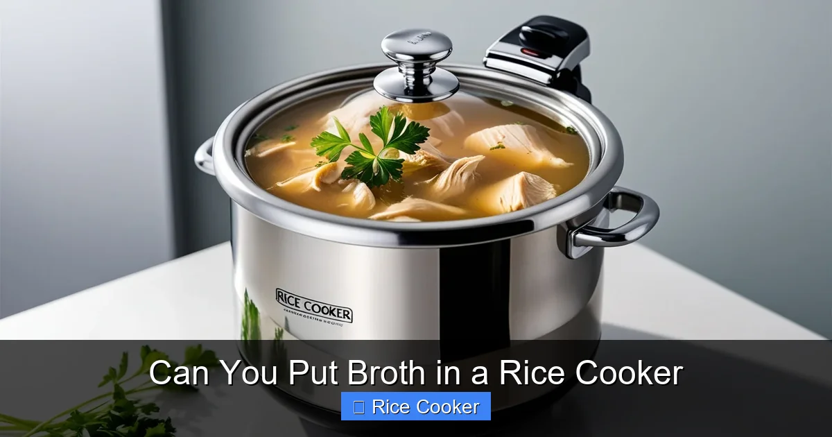 Can You Put Broth in a Rice Cooker