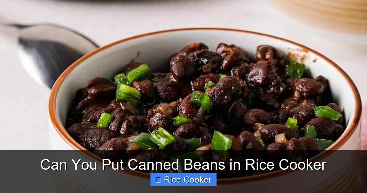 Can You Put Canned Beans in Rice Cooker