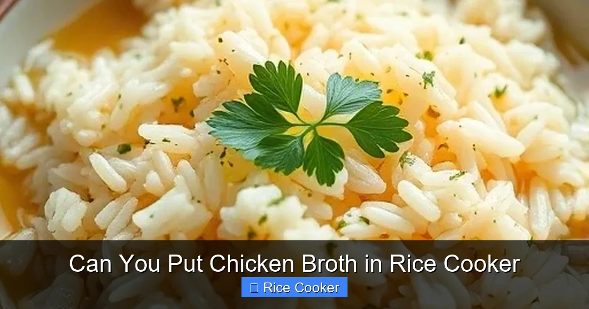 Can You Put Chicken Broth in Rice Cooker
