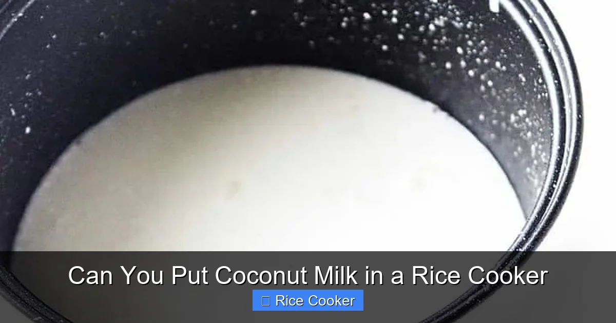 Can You Put Coconut Milk in a Rice Cooker
