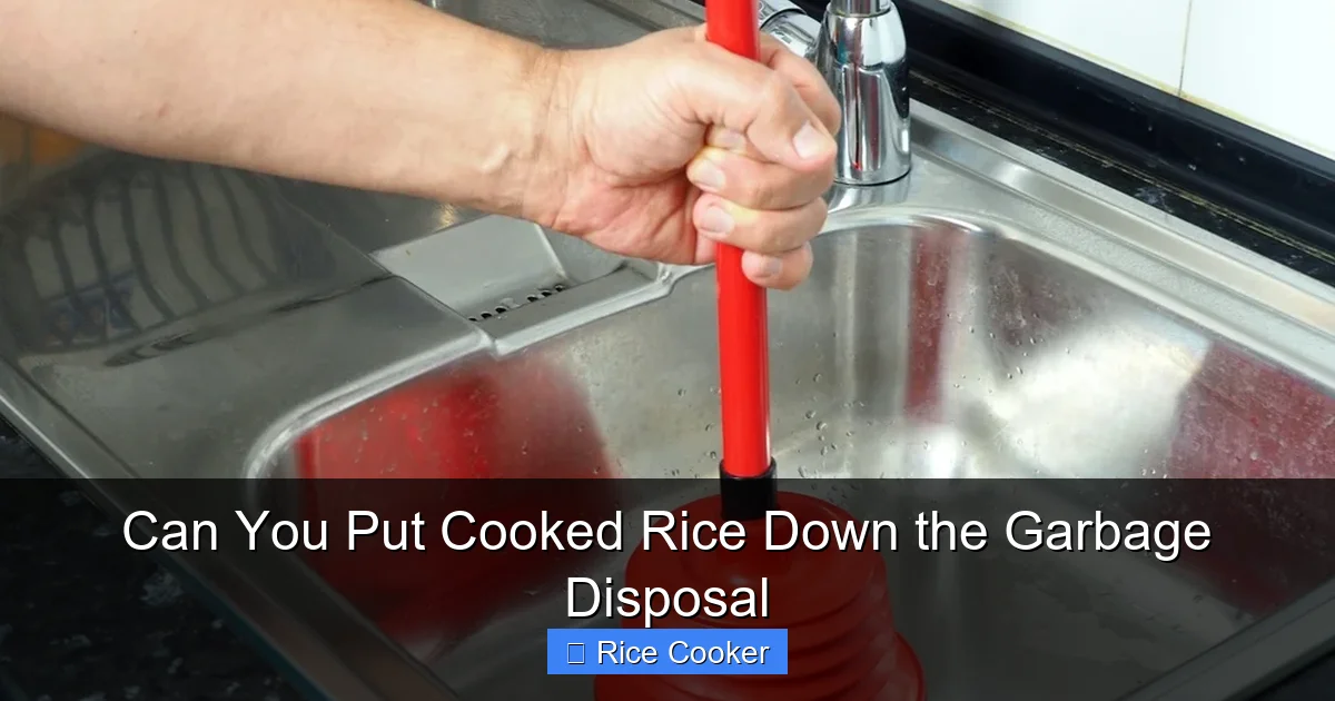 Can You Put Cooked Rice Down the Garbage Disposal