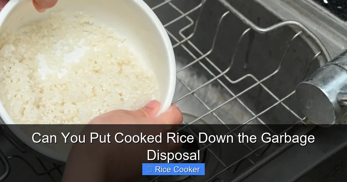 Can You Put Cooked Rice Down the Garbage Disposal