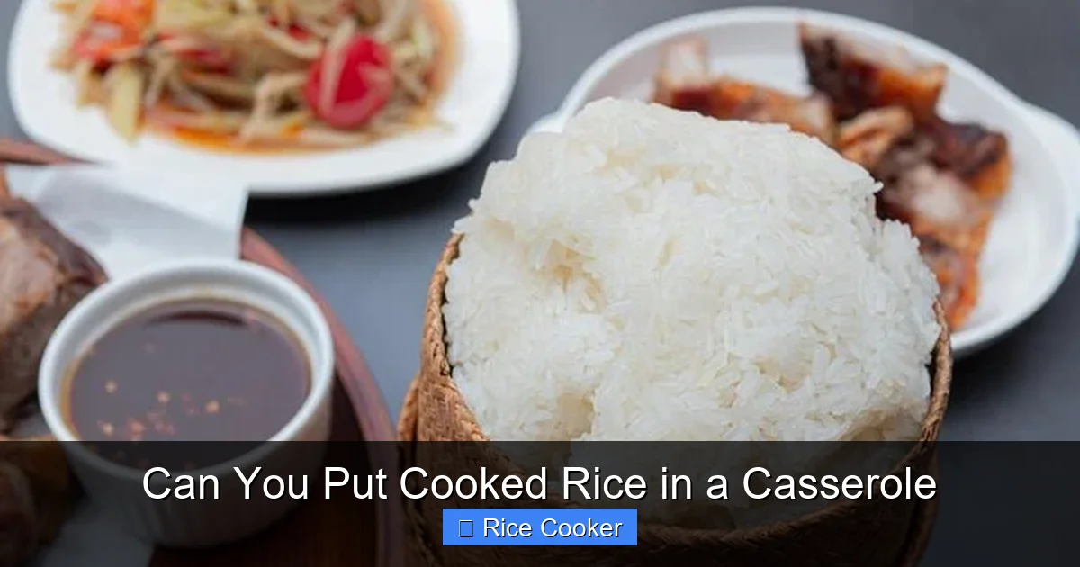 Can You Put Cooked Rice in a Casserole