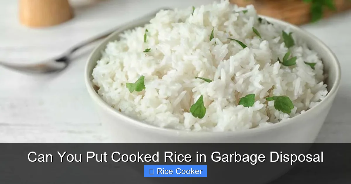 Can You Put Cooked Rice in Garbage Disposal