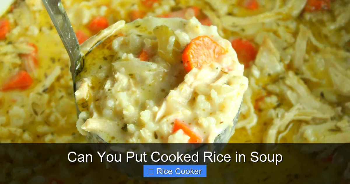 Can You Put Cooked Rice in Soup