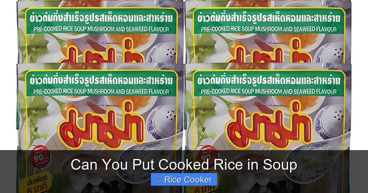 Can You Put Cooked Rice in Soup