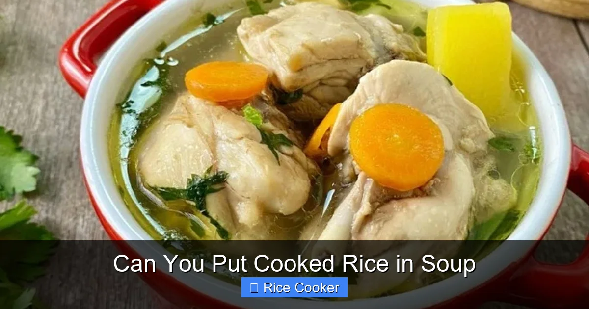 Can You Put Cooked Rice in Soup