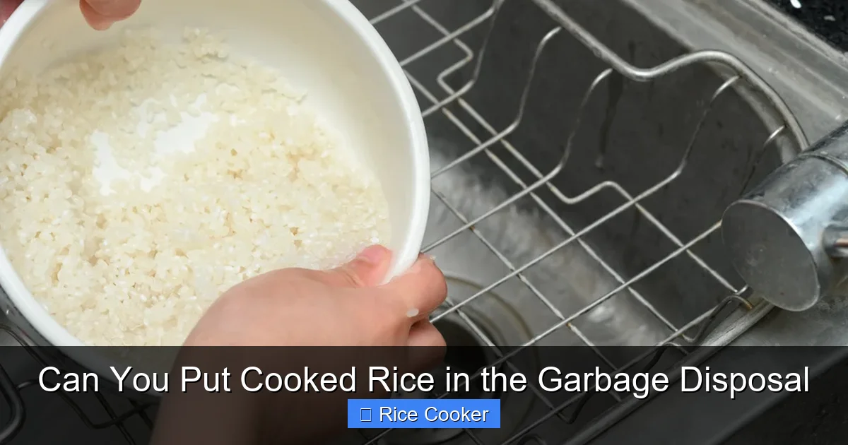 Can You Put Cooked Rice in the Garbage Disposal
