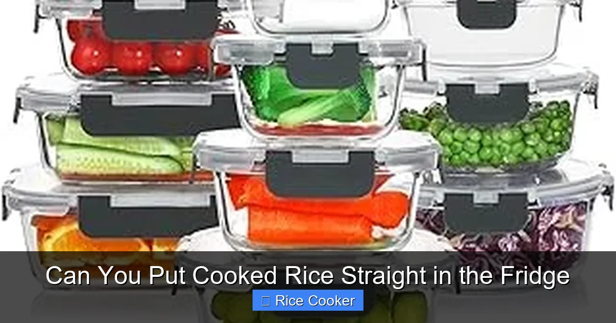 Can You Put Cooked Rice Straight in the Fridge