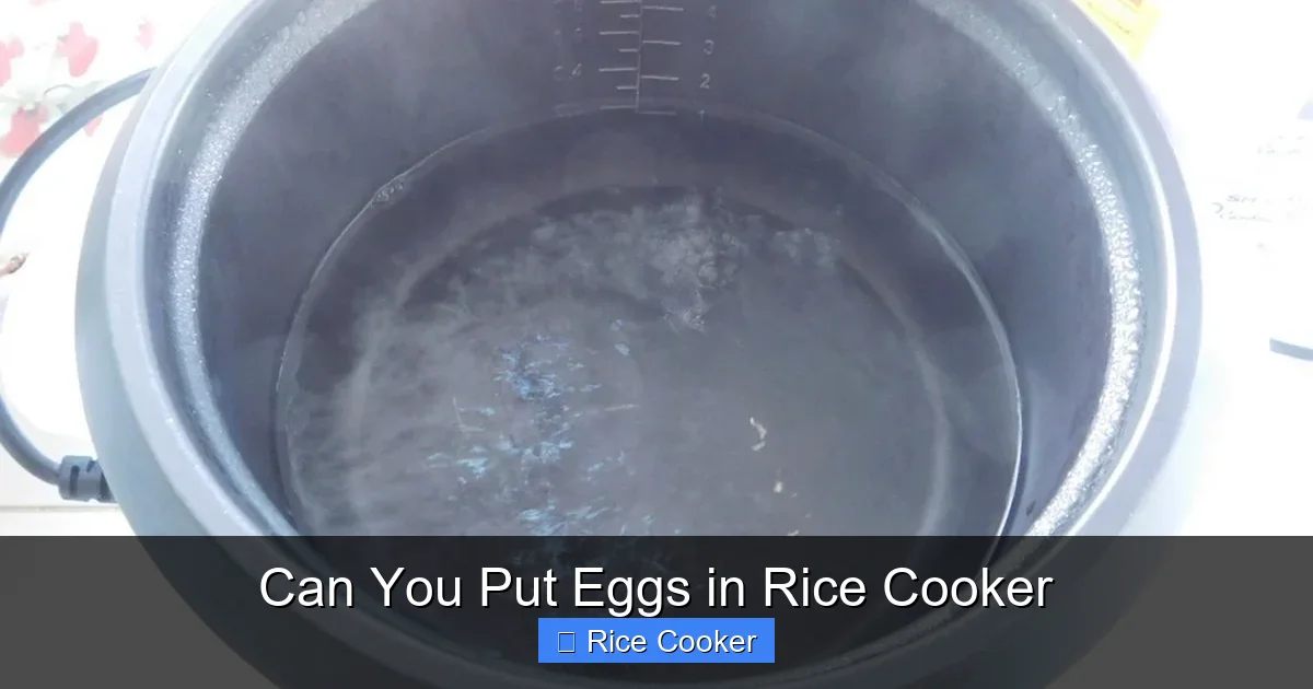 Can You Put Eggs in Rice Cooker