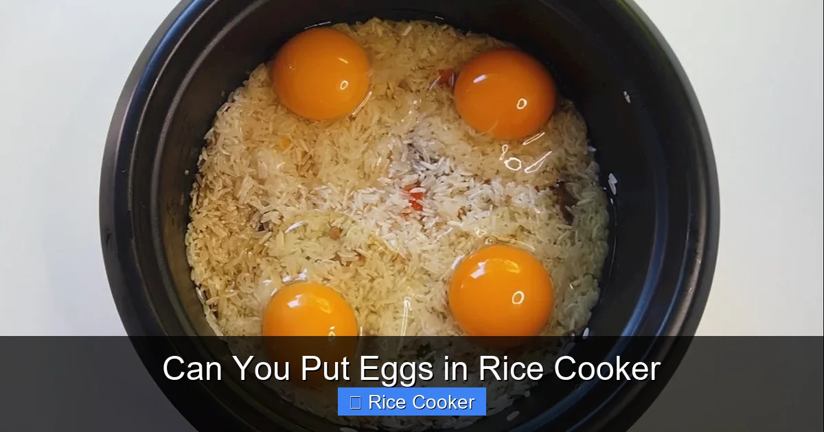 Can You Put Eggs in Rice Cooker