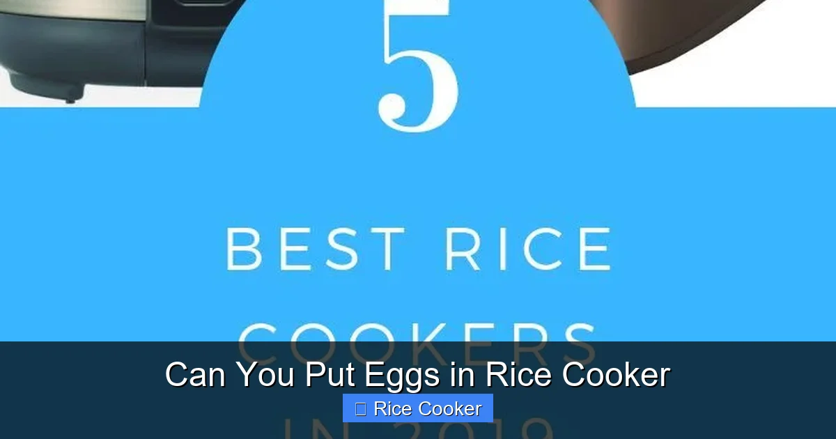 Can You Put Eggs in Rice Cooker
