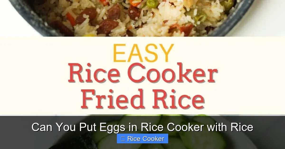 Can You Put Eggs in Rice Cooker with Rice