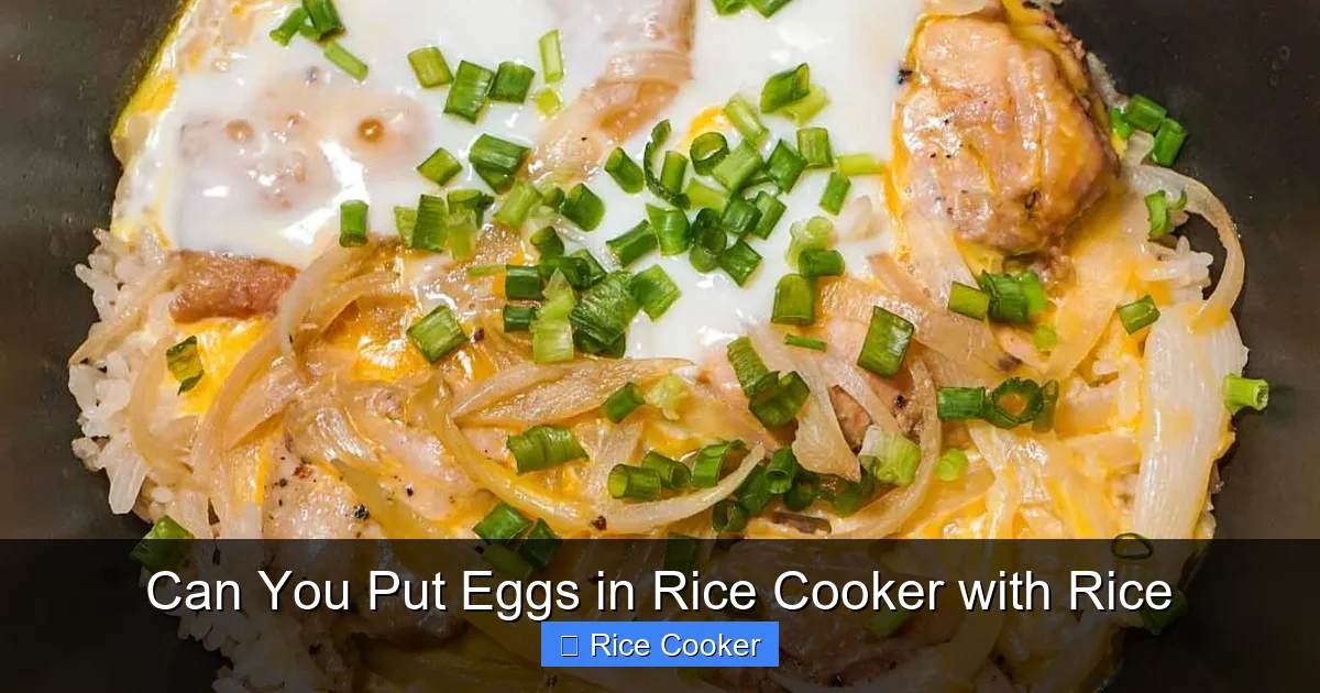 Can You Put Eggs in Rice Cooker with Rice