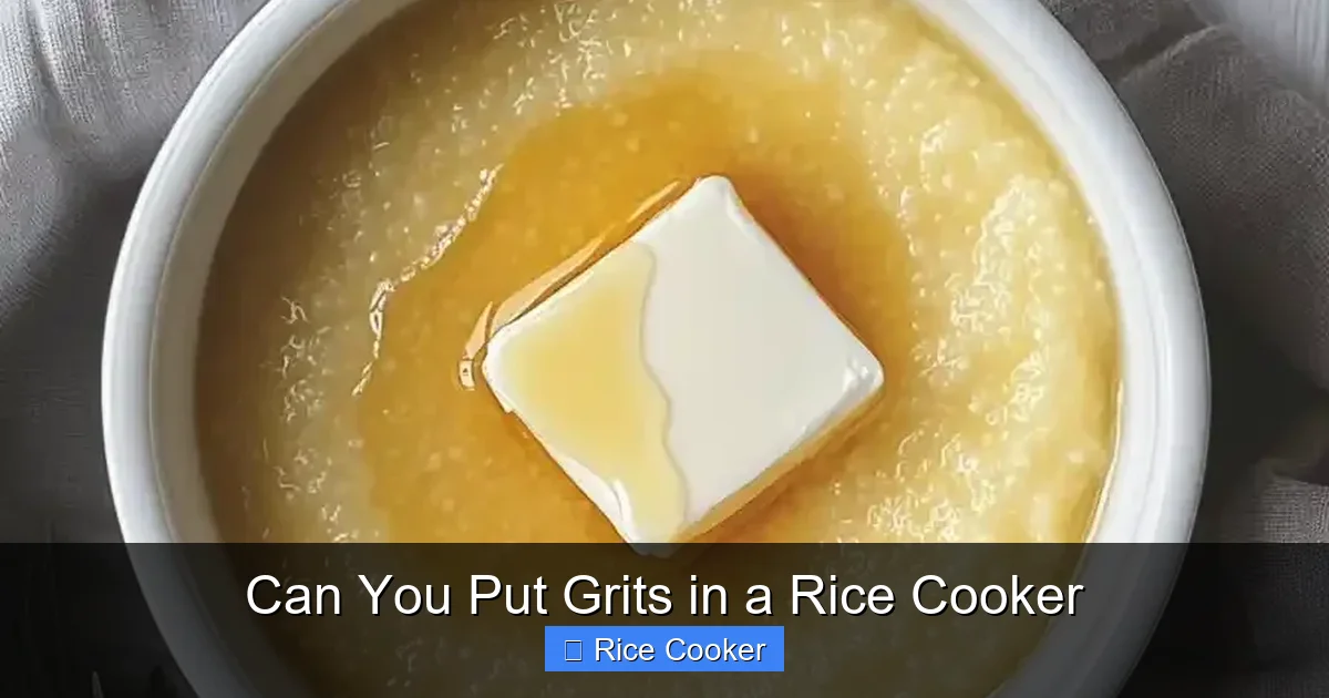 Can You Put Grits in a Rice Cooker