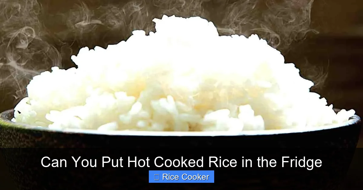 Can You Put Hot Cooked Rice in the Fridge