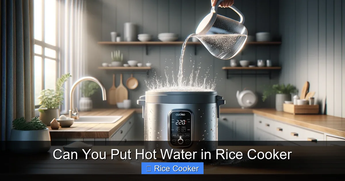Can You Put Hot Water in Rice Cooker