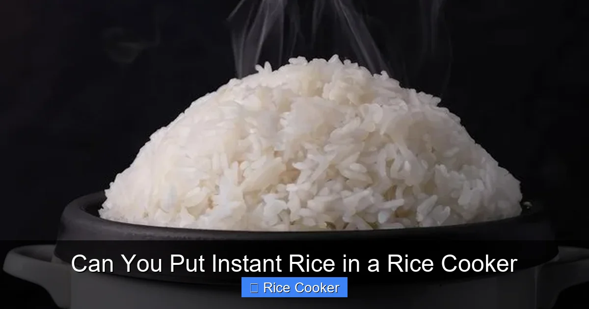 Can You Put Instant Rice in a Rice Cooker