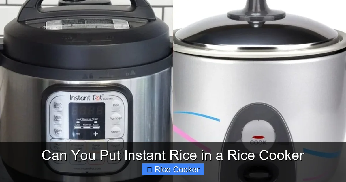 Can You Put Instant Rice in a Rice Cooker