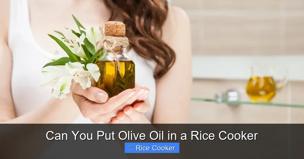 Can You Put Olive Oil in a Rice Cooker