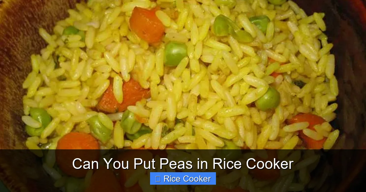 Can You Put Peas in Rice Cooker