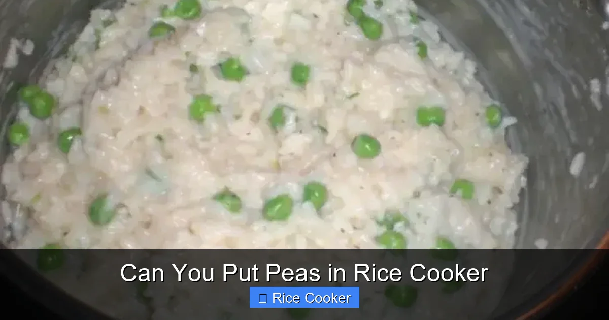 Can You Put Peas in Rice Cooker