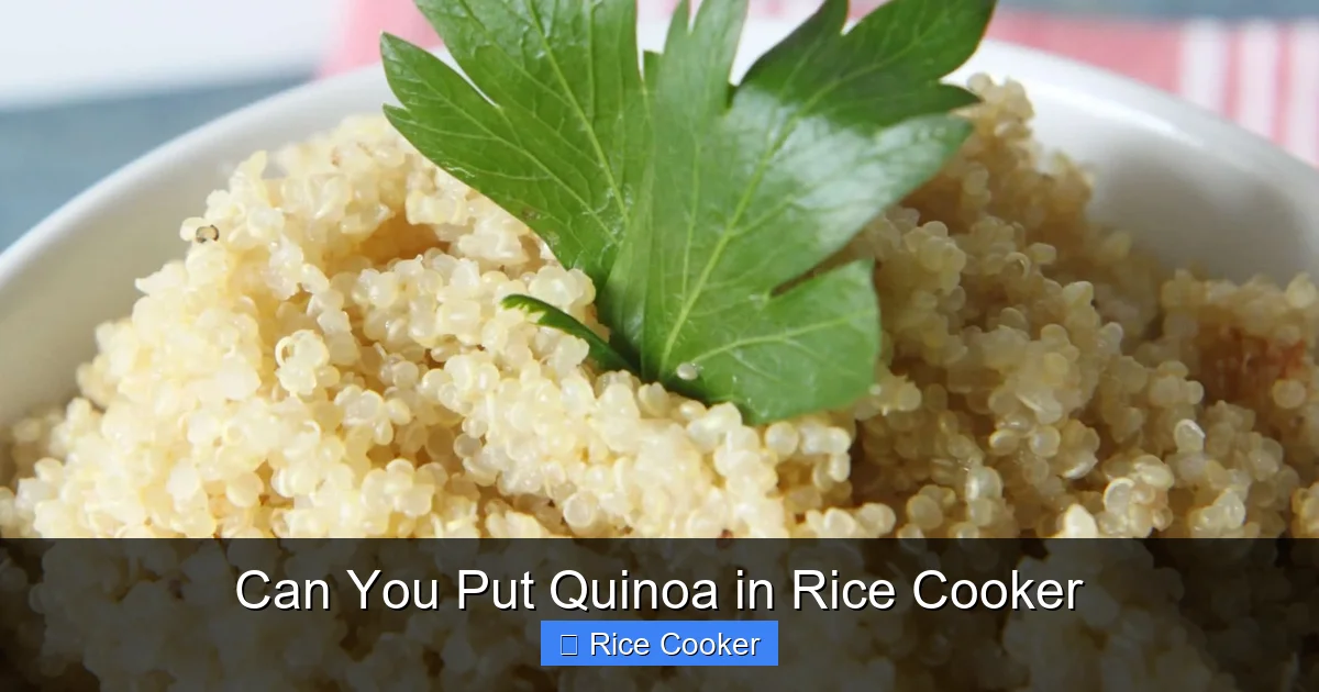 Can You Put Quinoa in Rice Cooker