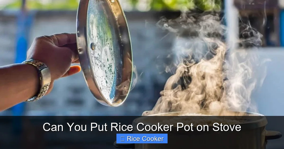 Can You Put Rice Cooker Pot on Stove