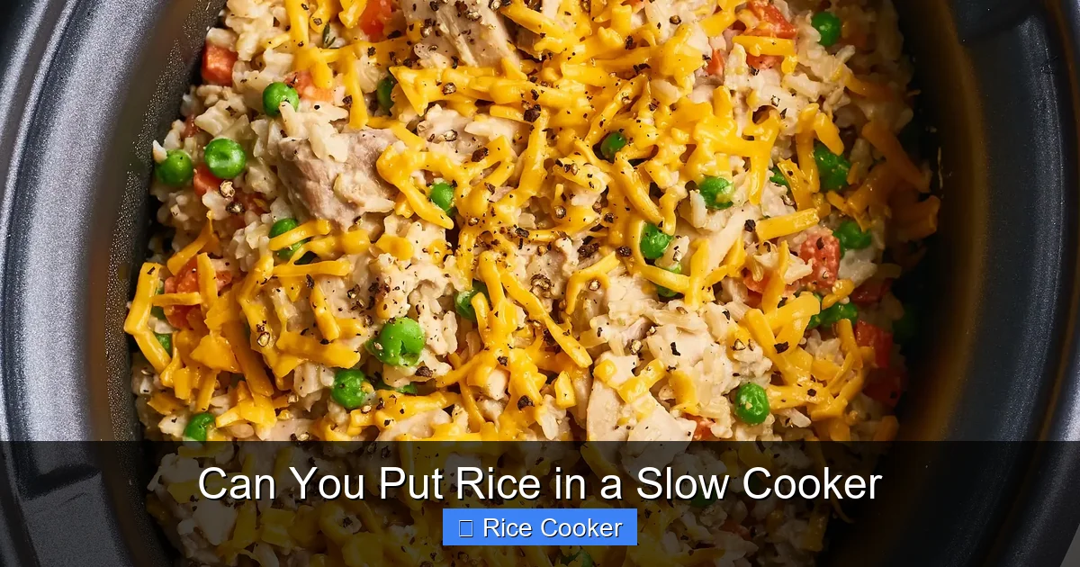 Can You Put Rice in a Slow Cooker