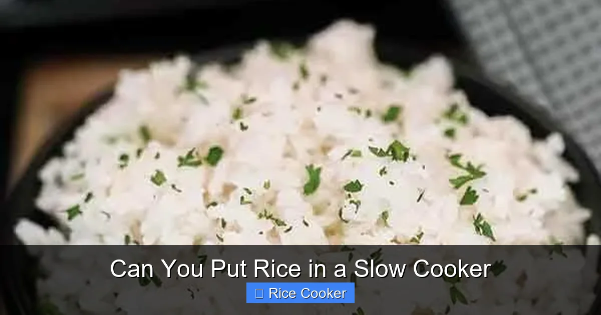 Can You Put Rice in a Slow Cooker